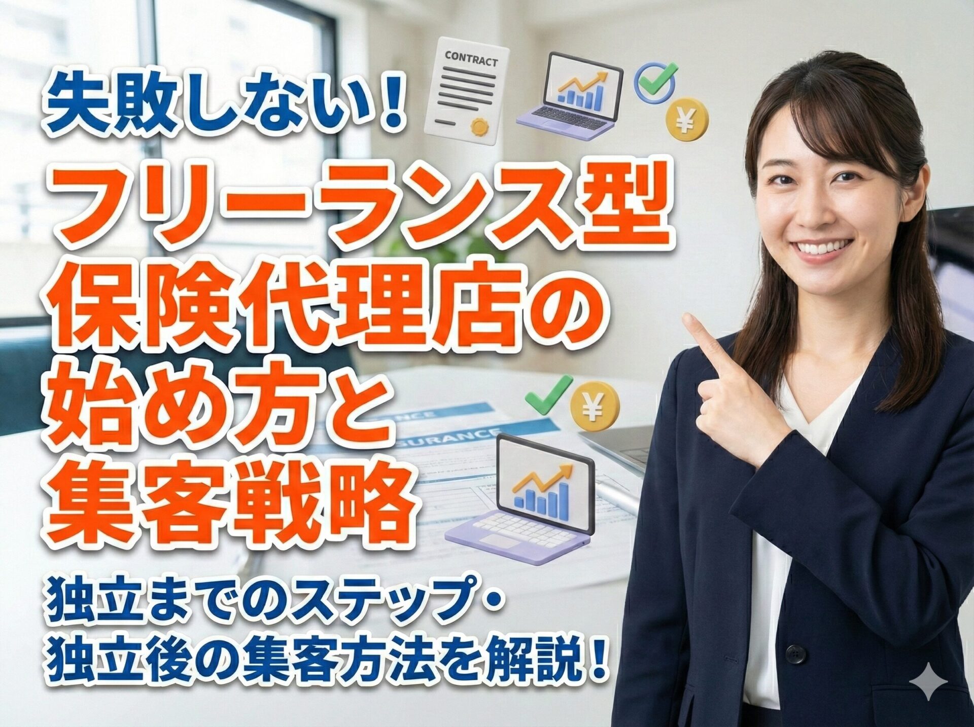 失敗しない！フリーランス型保険代理店の始め方と集客戦略