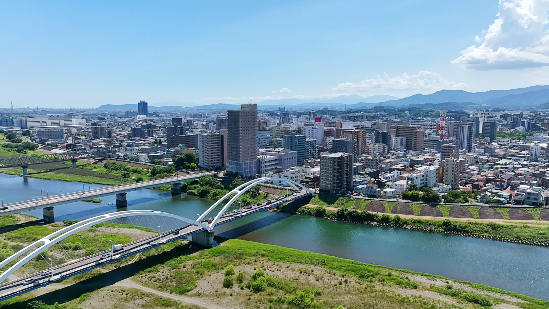 都市と道路　空撮