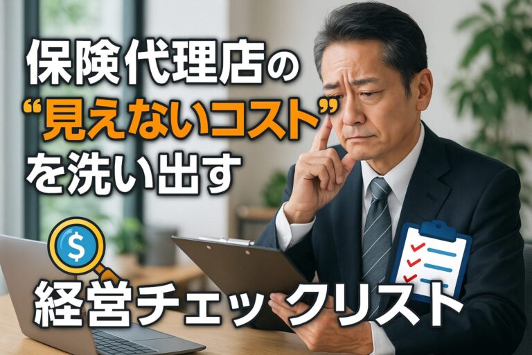 保険代理店の“見えないコスト”を洗い出す経営チェックリスト