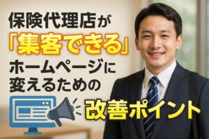 保険代理店が「集客できる」ホームページに変えるための改善ポイント
