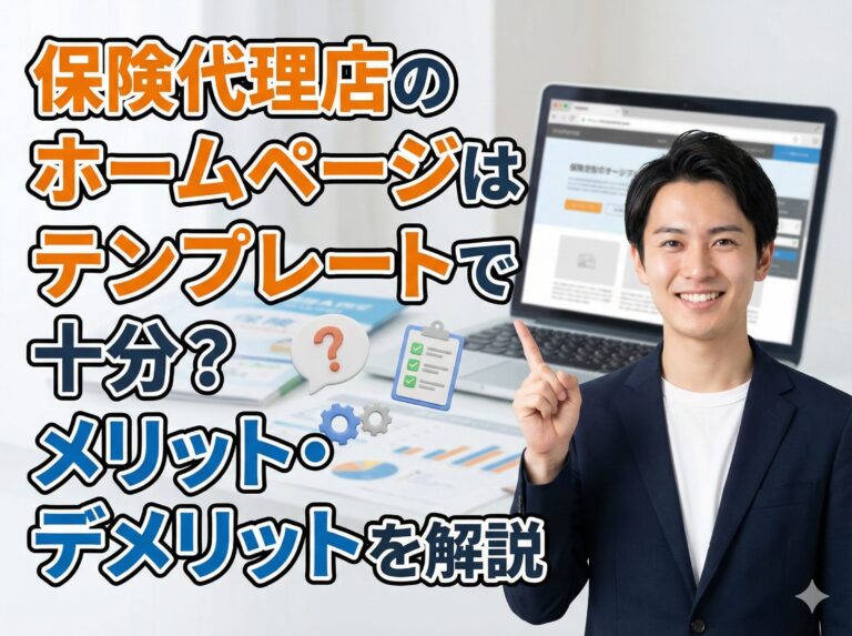 保険代理店のホームページはテンプレートで十分？メリット・デメリットを解説